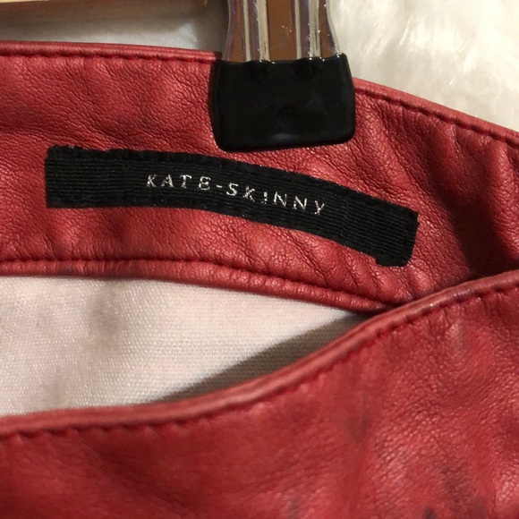 Guess red and black ombré leather jeans - Picture 5 of 5